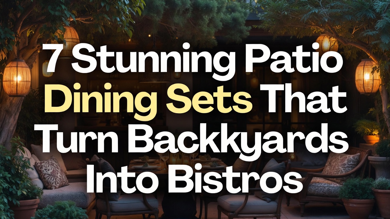 Stunning Patio Dining Sets That Turn Backyards Into Bistros